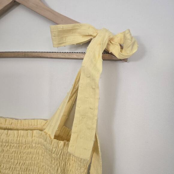 Lost + Wander Picking Daisies Maxi Dress Size M Butter Yellow Cottage Sundress - Picture 4 of 10